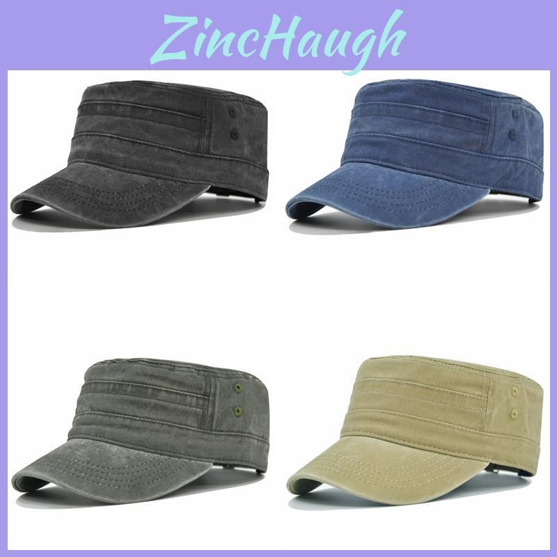 High Quality Men's Military Cap In Khaki Spring Washed Cotton Fashionable Summer Sun Hat