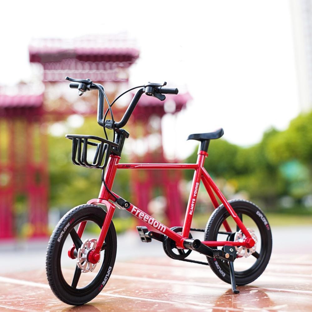 1:8 Scale Mini Bicycle Model Simulation Racing Metal Mountain Bike Toy Ornament Miniature Road BMX Bike Model Collection