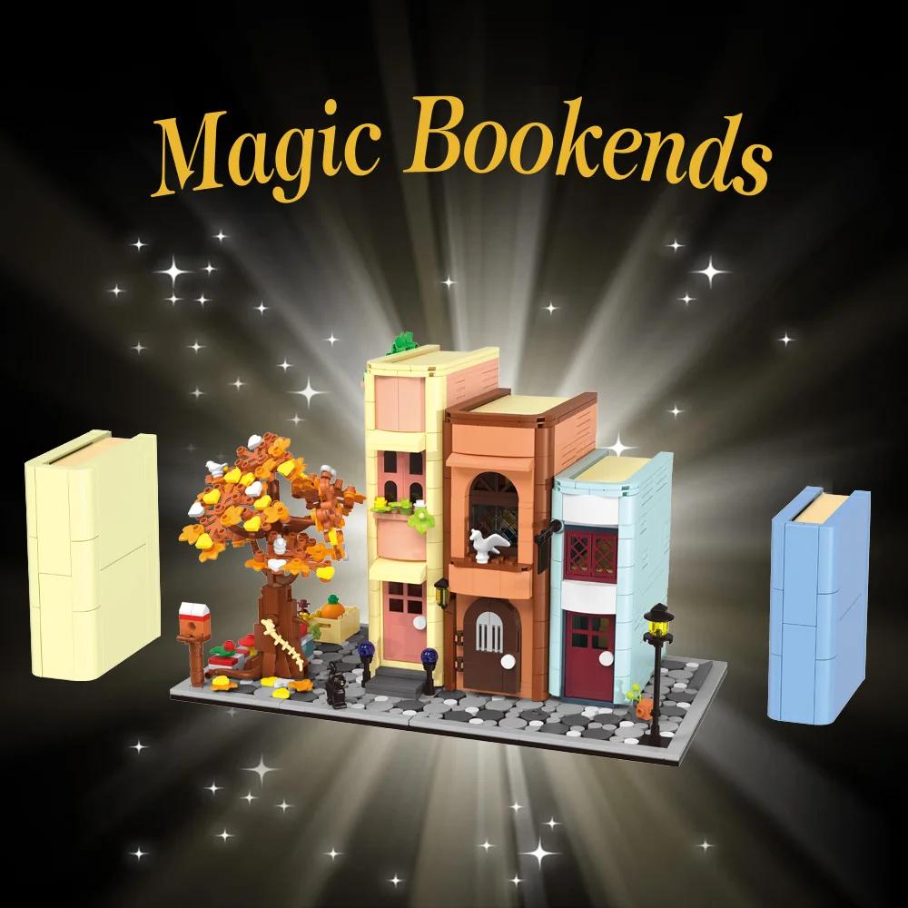 Kreatives Bücherregal Bauset, Caféhaus Baustein Spielzeug Geschenk für Erwachsene, Mini-Ziegel