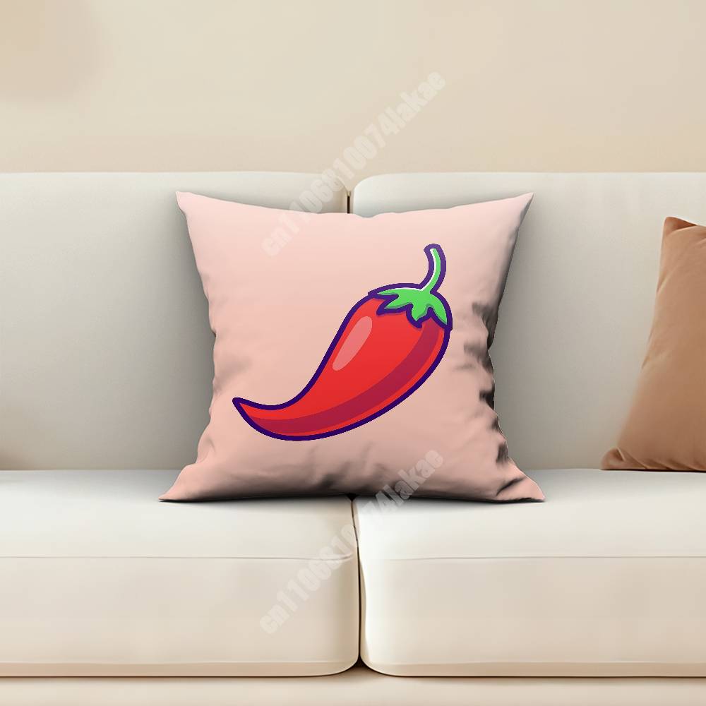 Hot Chili Spicy Pepper Sofa Couch Pillow Cover Cushion Case Home Bedroom Decoration