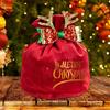 Christmas Gift Bags Christmas velvet gift bag Children drawstring velvet bag for Christmas Eve apples candy gift packaging
