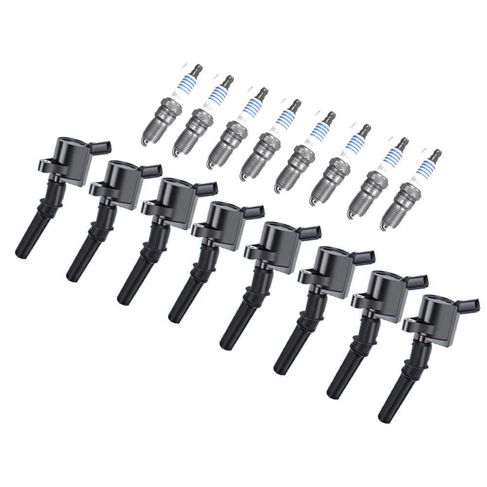 Zündspule DG508 & Zündkerze SP413 Zündkerzen-Kit für Ford F150 Mustang V8 4,6L - 8 Stück