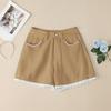 ZANZEA Women Summer Casual Solid Color Loose Short Pants