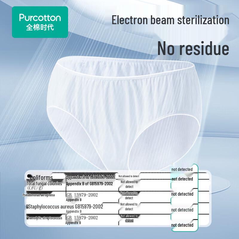 PurCotton Disposable Cotton Underwear for Women (5-Pack)