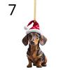 1Pc Cartoon Cute Dog 2025 Christmas Ornaments Hanging Decoration Gift Christmas Hanging Tree Personalized Pendant Party Supplies