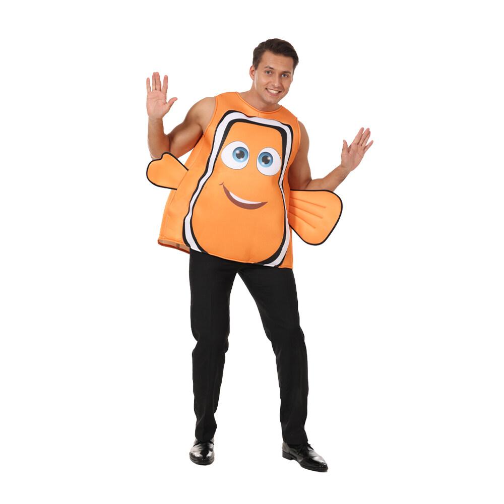 Men's Finding Dory Nemo Halloween Costume Adult Funny Clown Fish Outfit