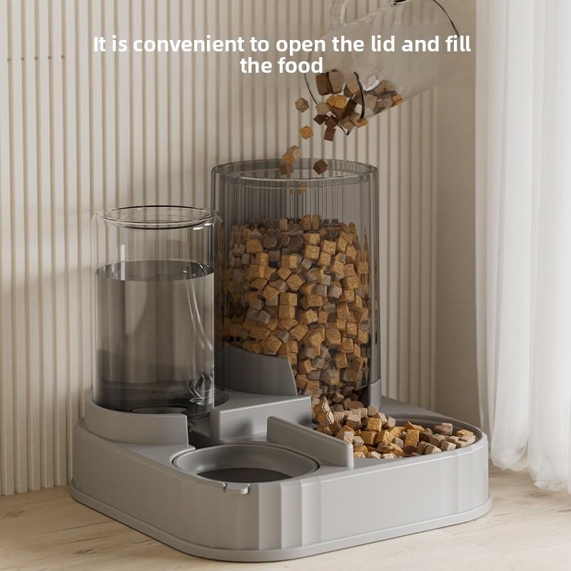 Cat and Dog Automatic Feeder Cat Dog Feeding and Water Fountain Drinker Pet Food Storage Dispenser Container Pet Accessories New