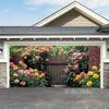 2D Frühjahrsrosengarten Kulisse, Üppiger blühender Rosen Hintergrund zur Dekoration