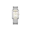 Serie Eco-Drive Impermeabile 30 Metri Quarzo Solare Cinturino in Acciaio Orologio da Uomo Quadrante Bianco FRA59-2432