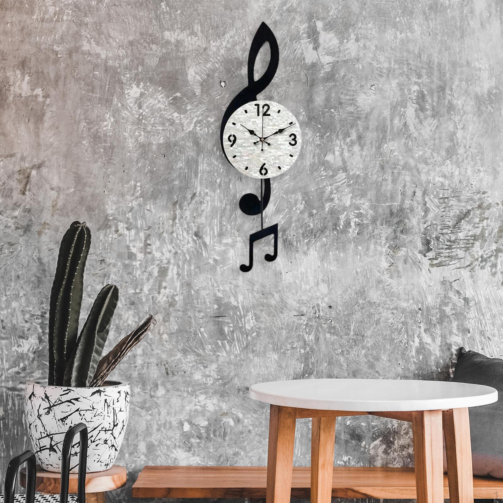 

Acrylic Musical Wall Clock, Silent (without), Artistic Note Numbers, Modern, Ideal for Music Lovers,