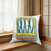 1pc White Retro Sardine Can Print Cushion Cover Soft Breathable Decorative Pillowcase for Sofa Bedroom