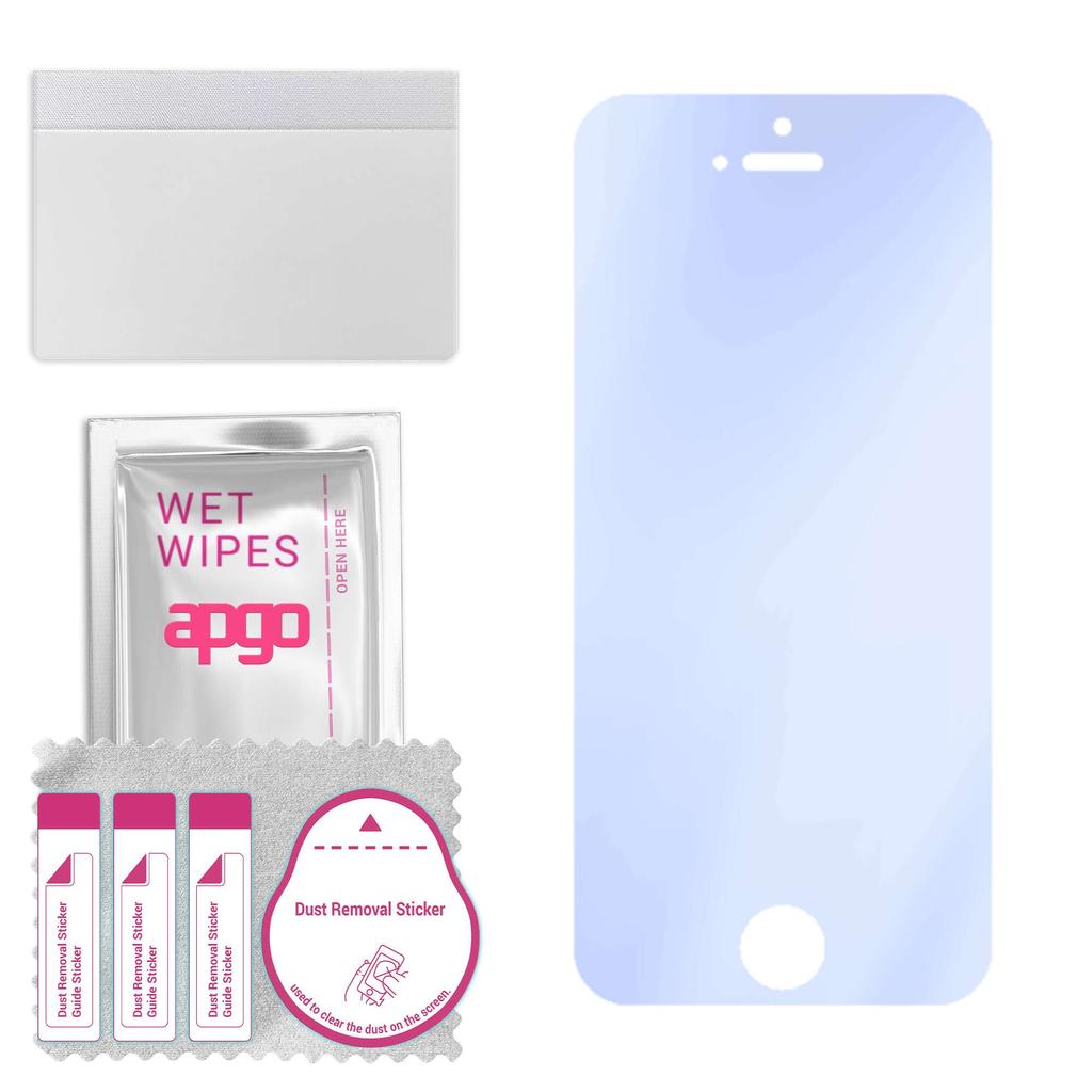 apgo Ultra-Clear 9H Hybrid ochranné sklo kompatibilní s Apple iPhone 5s, flexibilní nano sklo, skvělá náhrada za tvrzené sklo, odolné proti poškrábání