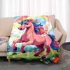 3D Tier Pferdemuster Heimdecke Einhornmuster Schlafzimmer Wohnzimmer Dekoration Picknickdecken für Kinderzimmer Bett Geschenk