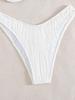 White One-Shoulder Underwired Push-Up Hollow Bikini