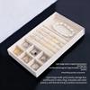 Flocking Jewelry Storage Box & Tray Set Space Saving 4/6/8Pcs for Organizing Rings Earrings Necklaces Vanity Drawer Use