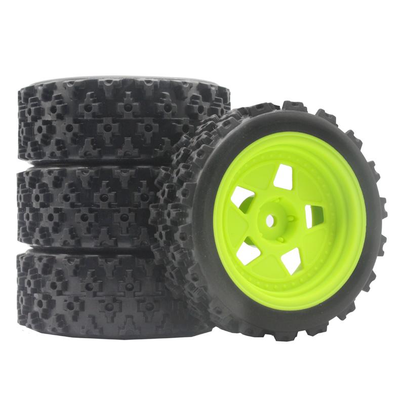 4pcs 70MM Rally Tires Rubber Tire Wheel Tyre for Tamiya XV01 XV02 TT01 TT02 PTG-2 1/10 RC Rally Racing Car Upgrade Parts