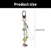 Portable Colorful Beaded Keychain Cat and Four Leaf Clovers Key Chain Jewelry for Stylish Women Trendy Bag Pendant