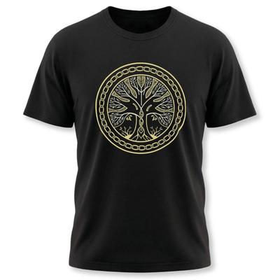 T-shirt Arbre du Monde de la Vie Yggdrasil | T-shirt Graphique Mythologie Nordique