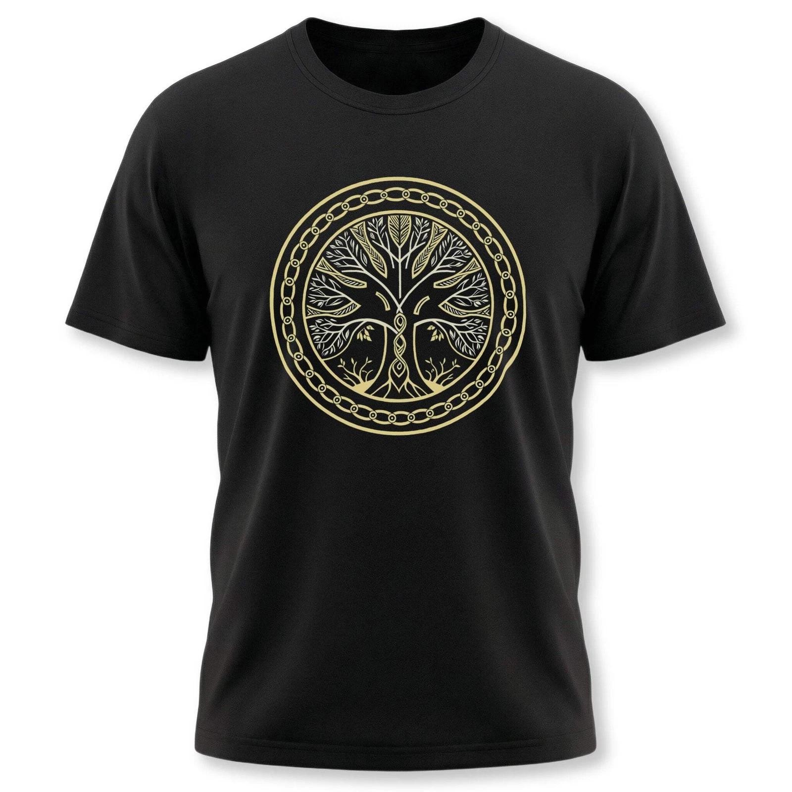 Yggdrasil World Tree of Life T-Shirt | Norse Mythology Graphic Tee Shirt XL