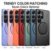 Rotating Holder Magnetic For Magsafe Case For Samsung S25 Edge S24 S23 Plus FE Ultra A55 A35 A25 A05 A14 Matte Shockproof Cover
