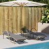 2 Piece Sun Lounger Set with Table Beige Poly Rattan