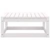 Repose-pied de jardin en bois de pin massif avec coussin - vidaXL - Blanc - Style campagne