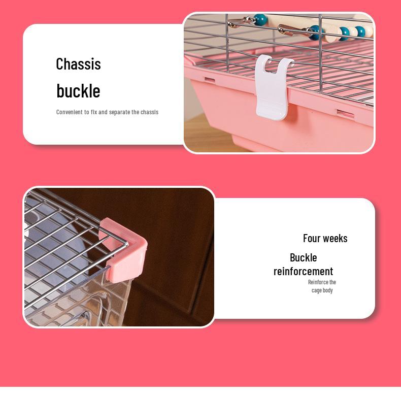 Acrylic Parrot and Budgie Cage: Large Ornamental Villa for Cockatiel, Finch & More