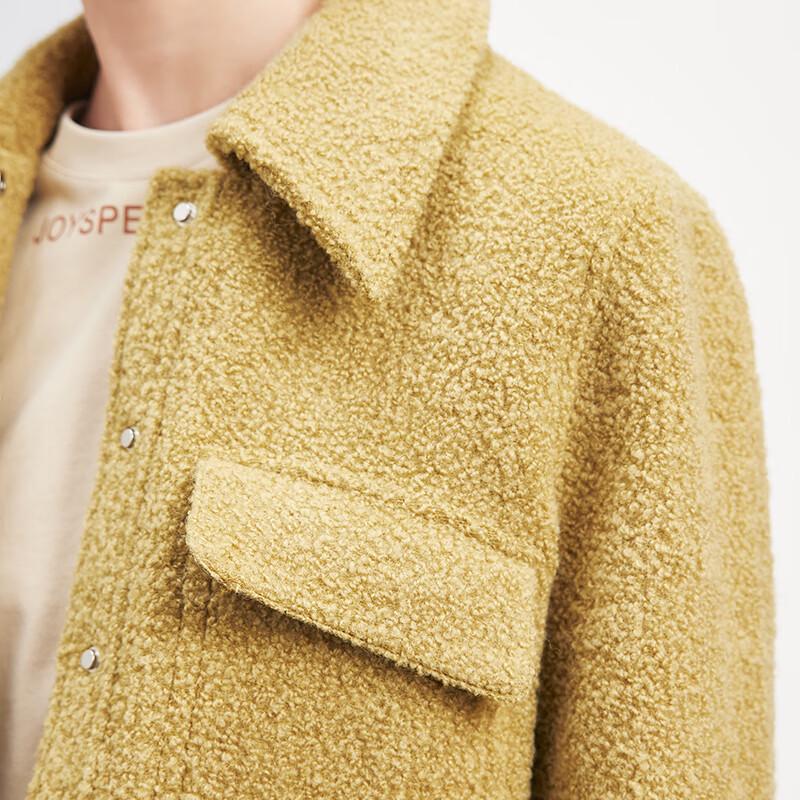 JOY SPEAKER Manteau d'hiver court en laine d'agneau pour femme