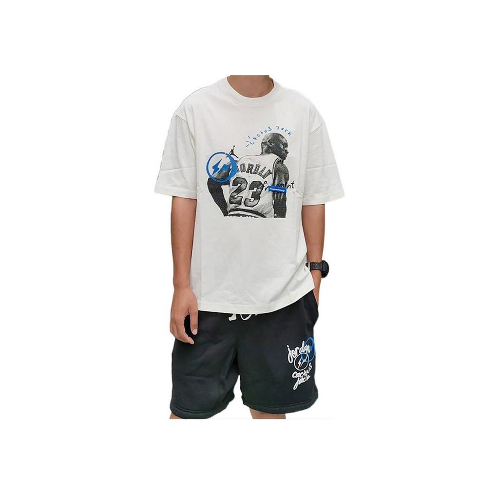 Travis Scott X Jordan X Fragment T-shirt White Men Streetwear DJ0620-133
