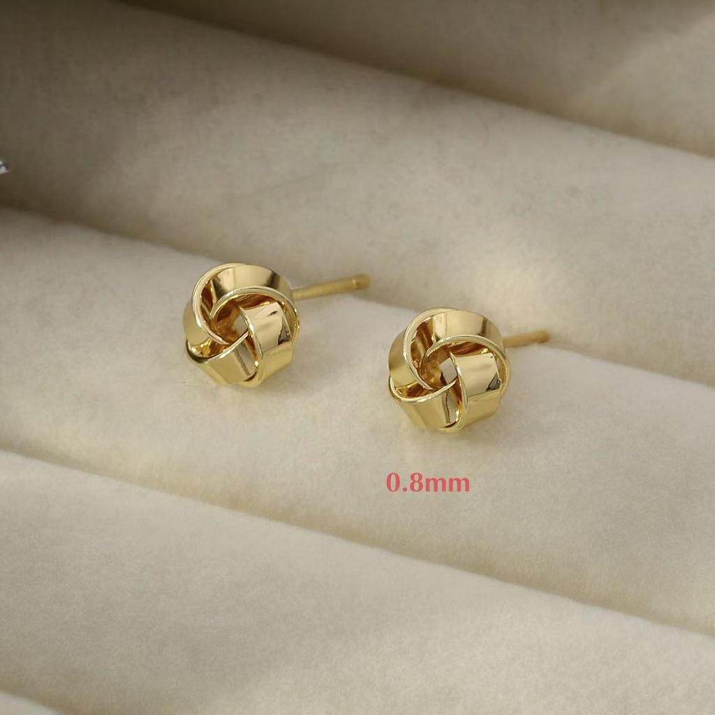 European-American Geometric Twist Circle Earrings – Stylish, Multi-layered, and Versatile
