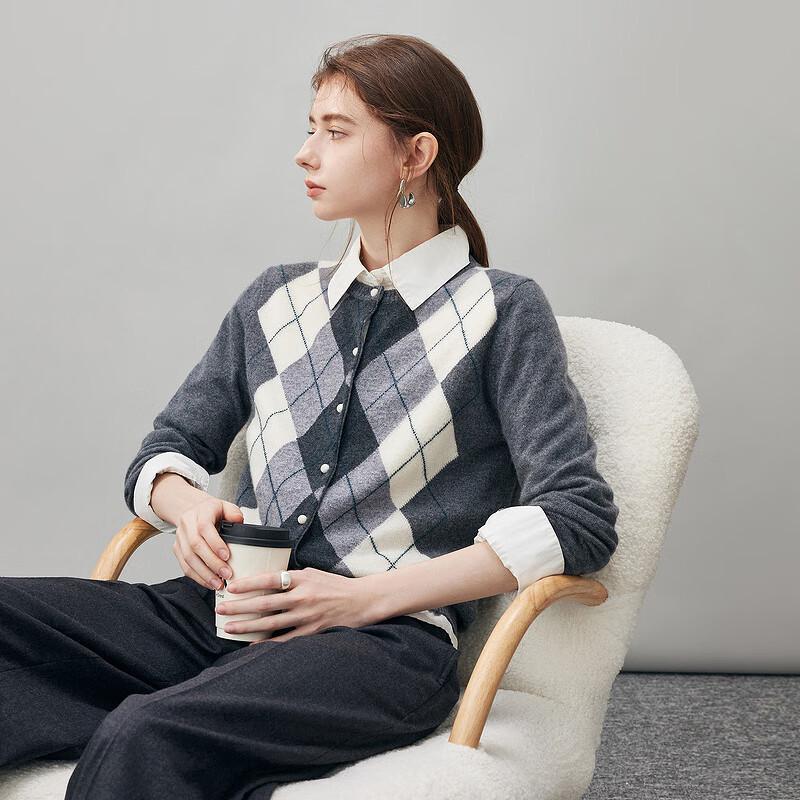 

KEMON BOKA Women s Round Neck Cashmere Cardigan XL