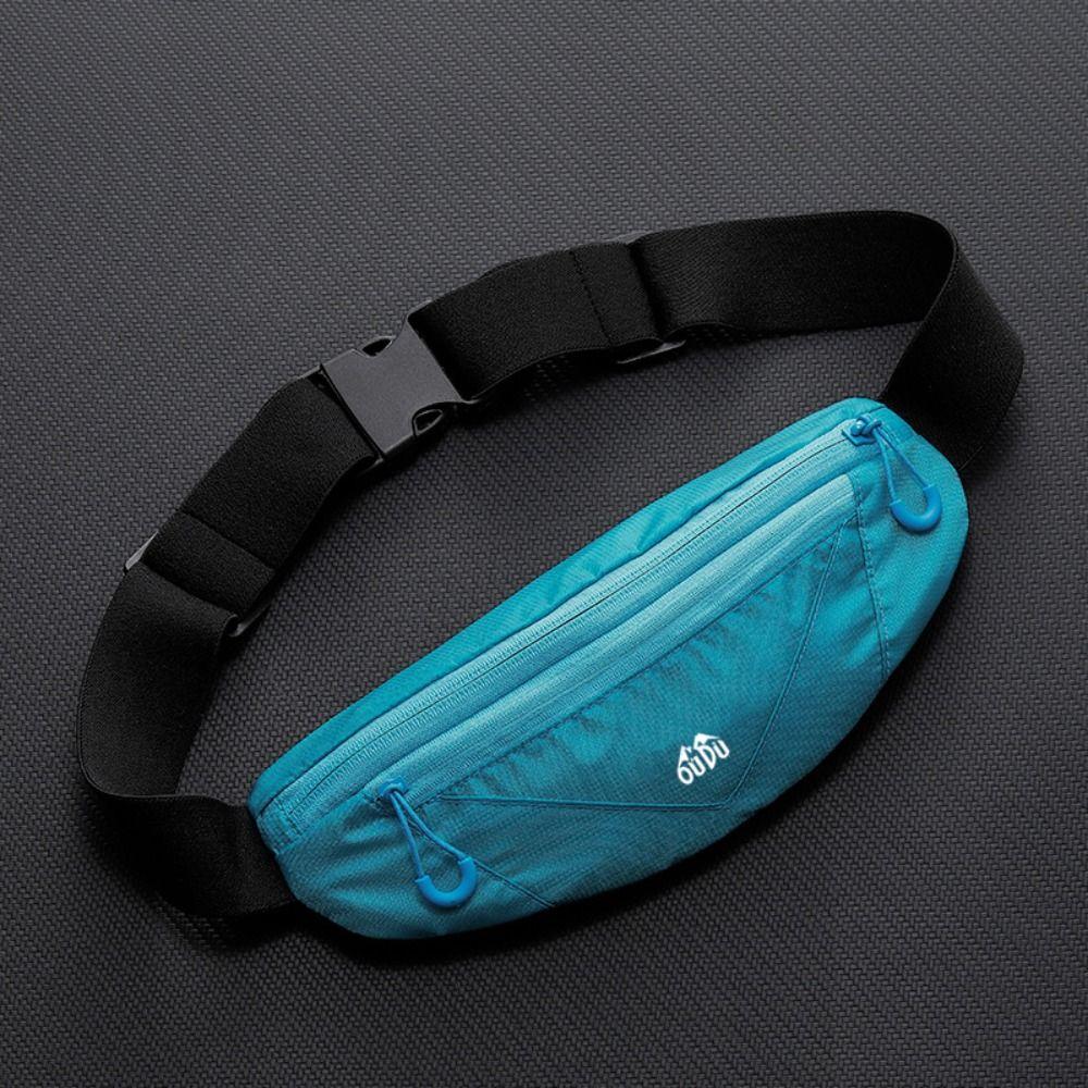 Adjustable Sports Waist Bag Double Zipper Pocket Running Waist Bag Mobile Phone Waist Bag  Gym