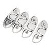 4PCS 4.7inch Boat Folding Cleat 316 Stainless Steel Flip Up Dock Mooring Cleat Marine Deck Rope Cleat Accessories