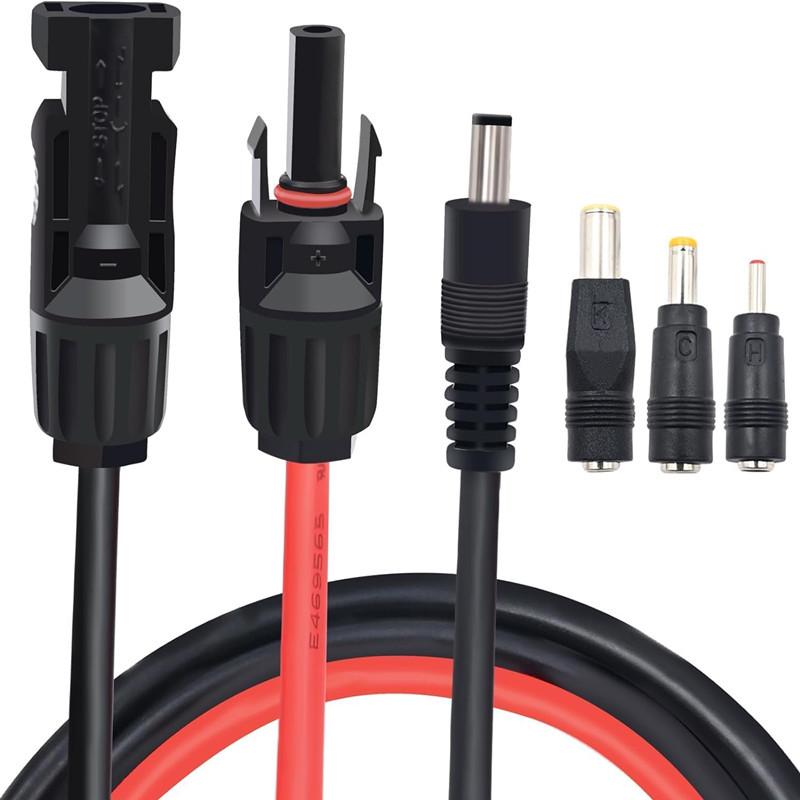 

Подовжувальний кабель MC4 до DC для заряджання сонячних панелей (5521, 7909, 5525, 35135) 1.5m cable + 3 adapters