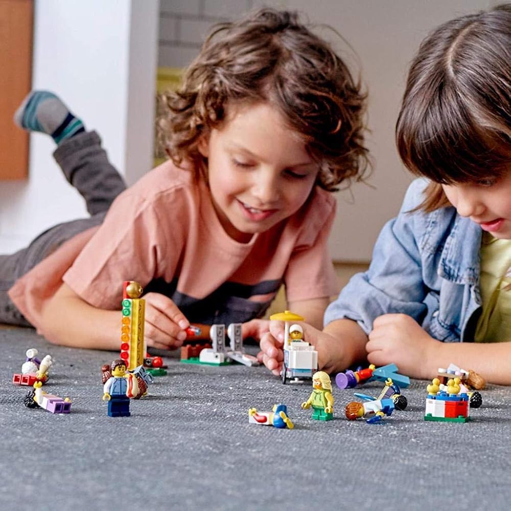 LEGO City Mini Figure Set Fun Festival 60234 Building Blocks Toy for Boys with Car