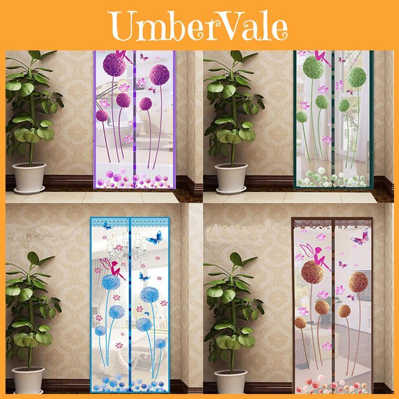 Elegant Dandelion Mosquito Door Net With Magnetic Mesh For Insect Protection