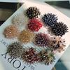 Hand-Nailed Crystal Disc Brooch Flower Core Patch Decorative Hair Clip Applique Ornament Decorative Material Diamond Patch Anime