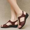 Summer New Women Fish Mouth Wedge Sandals Soft Sole Sandals Comfortable Mother Shoes