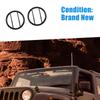 A ABSOPRO Headlight Light Grille Guard Protector Cover for Je ep Wrangler 2007-2017 2 Pack