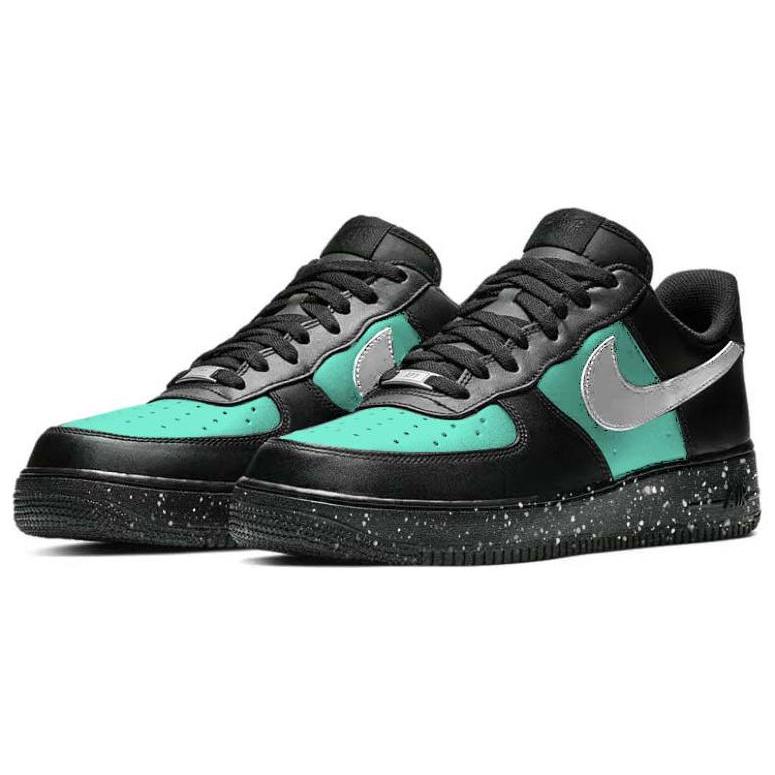 Nike Air Force 1 Low Tiffany Blue, Baby's Breath, Black Warrior, Vintage Low Top Skateboard Shoes Men's Black CW2288-001(Team56-)