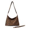 Leopard print tote bag, women's high-end sense niche underarm bag, lazy wind single shoulder crossbody packaging, large-capacity single shoulder bag.