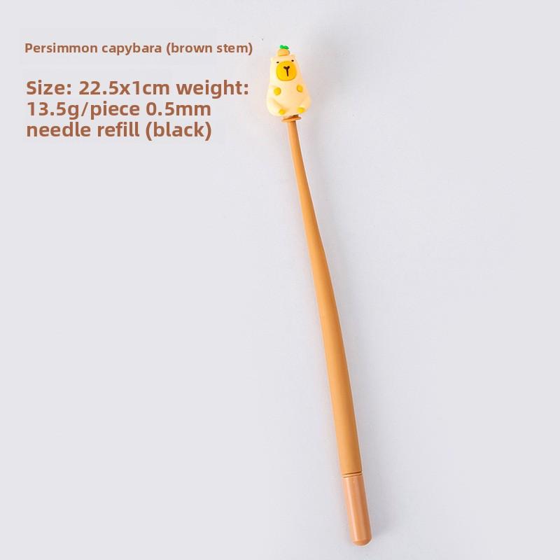 Shake Pen, Student Cartoon Capybara Signature Pen, Cute Silicone Gel Pen for Problem-solving