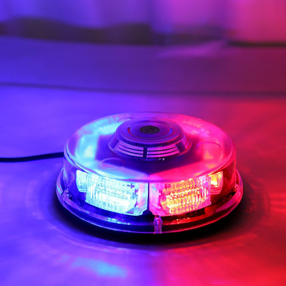 Magic colorM Police Light Flashing Beacon Strobe Alarm Signal LED Roof Warning  Emergency Lamp LED Red Blue Car Truck Magnetic
