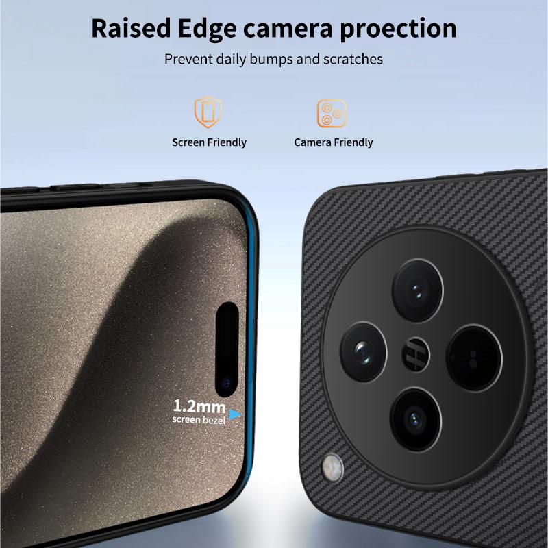 For Oppo Find X8 5G Case Compatible with MagSafe WANLONFENG TQ Series Carbon Fiber Texture PC TPU Phone Cover