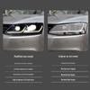 LED Projector Headlights with DRL & Flowing Turn Signals for 12-18 VW Sagitar