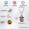 Xiaomi Vnox Angel Pendant Necklace for Men, Stainless Steel Tiger Eye Black Stone Box Chain, Party Birthday Graduation Jewelry Gift