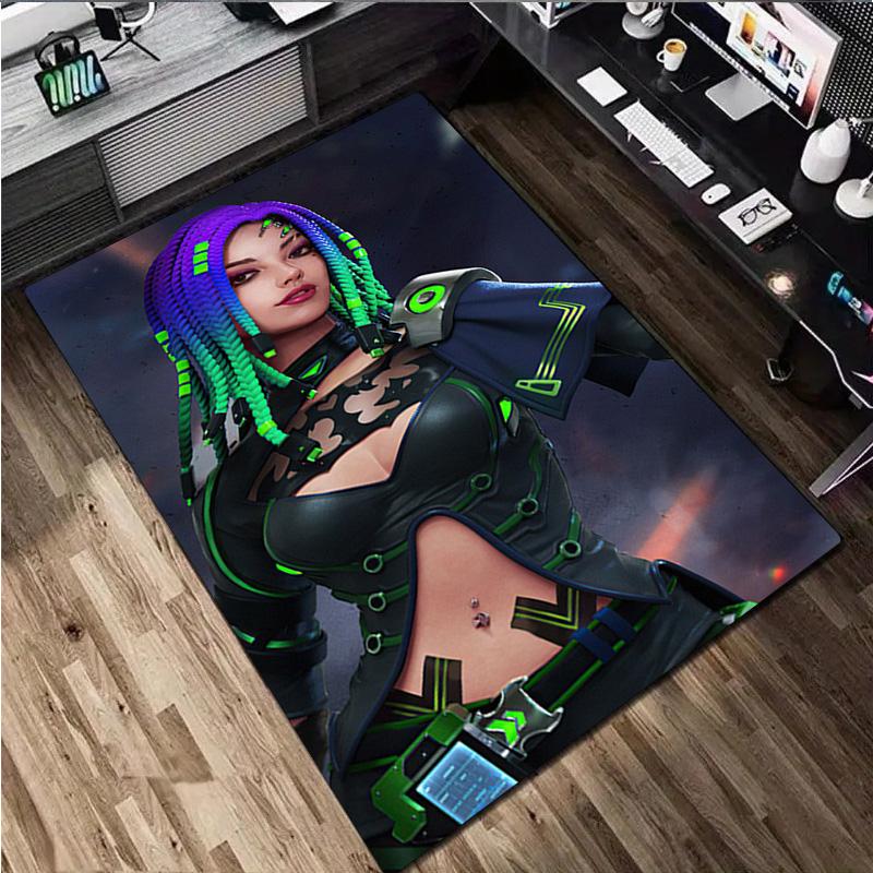 1Pc Free Fire Print Rug - Computer Chair Area Rug Home Decoration Carpet For Living Room Bedroom Flooring Mat
