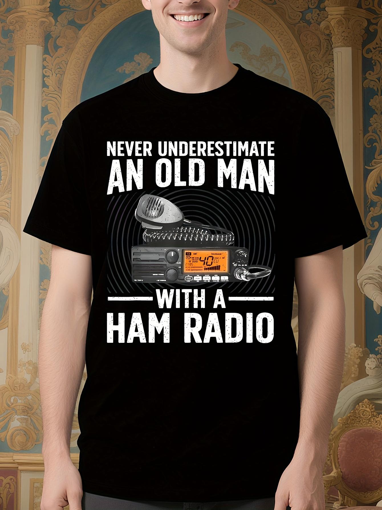 Vintage Radio Operator Graphic Tshirt - Never Underestima... M