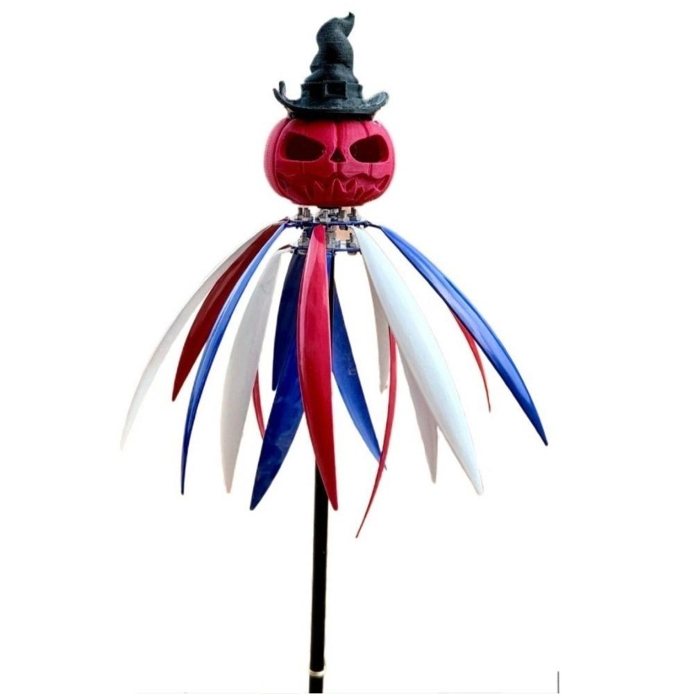 Wind Spinner Halloween Pumpkin Windmill Pumpkin Funny Garden Decoration Windmill Decorations Halloween Garden Decoration Outdoor