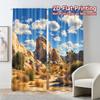 Set Of 2 Flat Printing Curtains Without Rod Desert Rocks Popular Curtain Polyester Outdoor Decorations Bedroom Ideal For